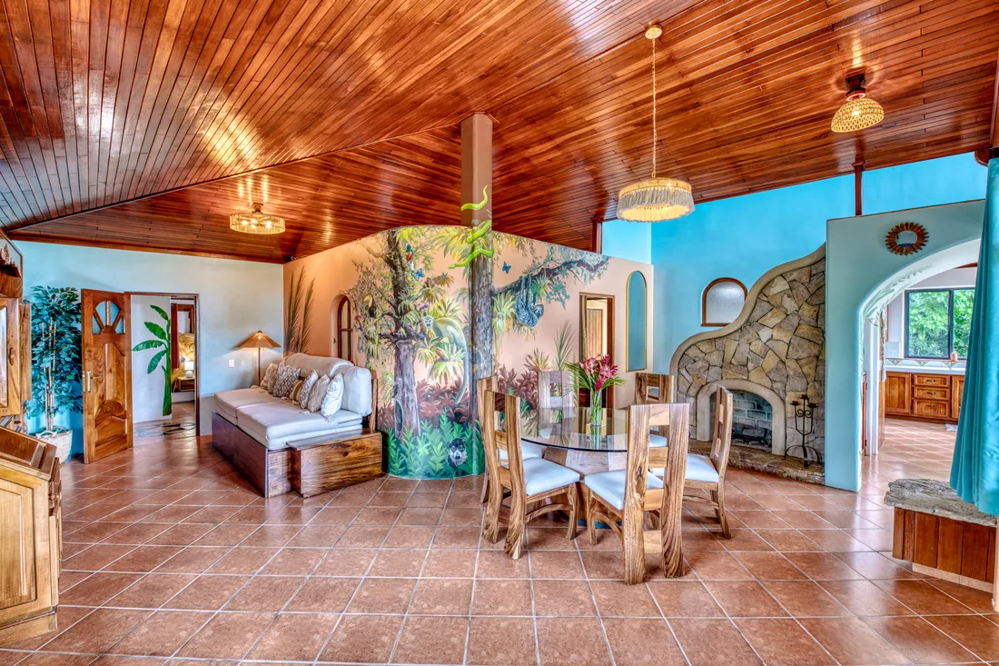 Living and dining area at Casa Primera